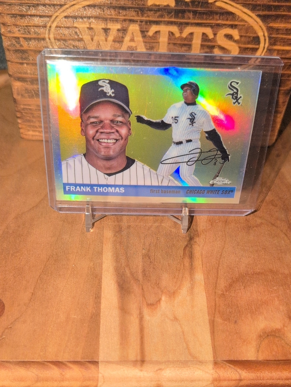 2025 Topps Chrome Frank Thomas Silver Refractor White Sox HOF